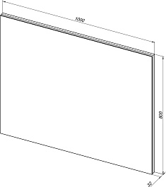 Aquanet Зеркало Гласс 100x80 – фотография-4
